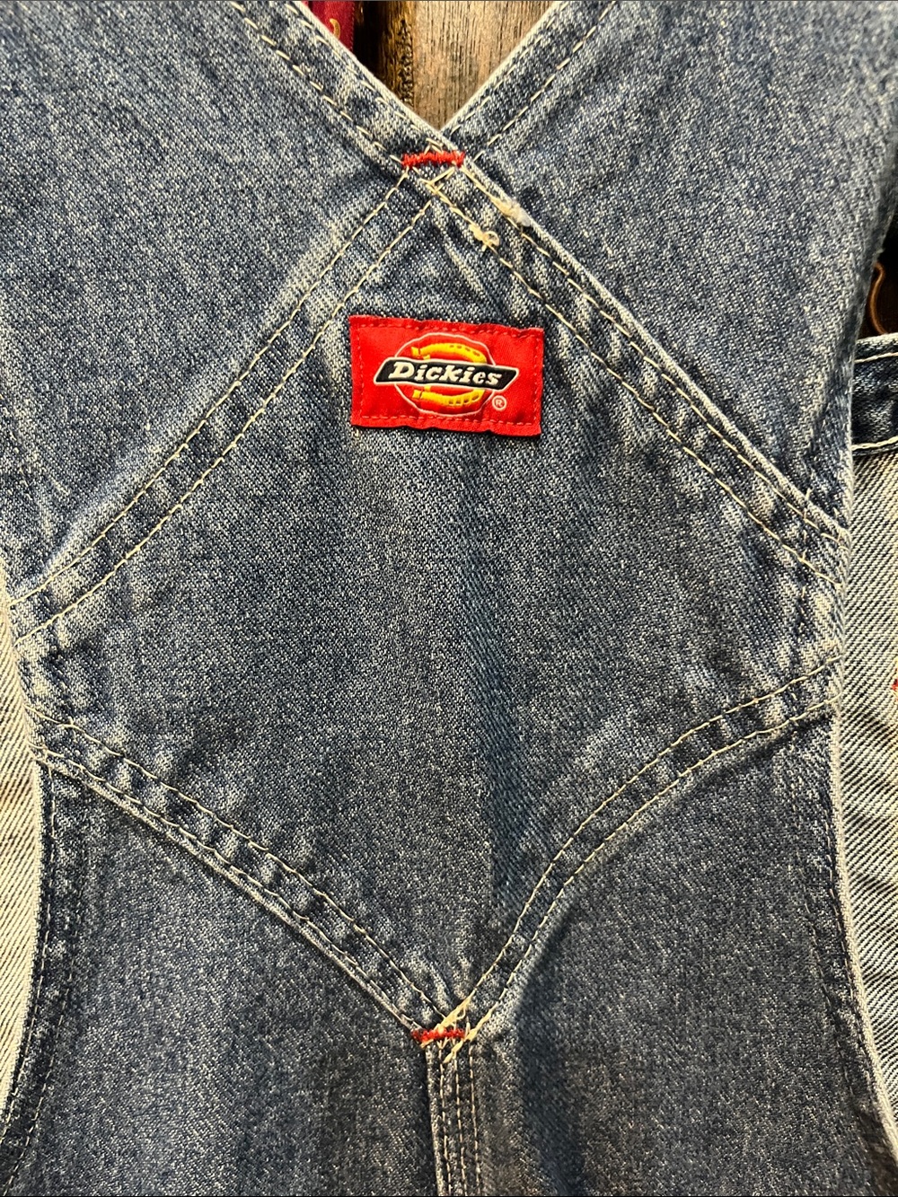 Dickies Blue Relaxed Fit Denim Overalls 42” x 29” - Picture 6 of 9